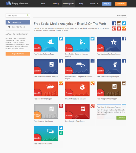 Free Social Media Analytics Tools by Simply Measured